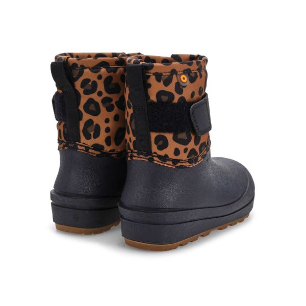 Infants'  Baby Snow Shell Leopard Waterproof Winter Boot -  Black/Multi