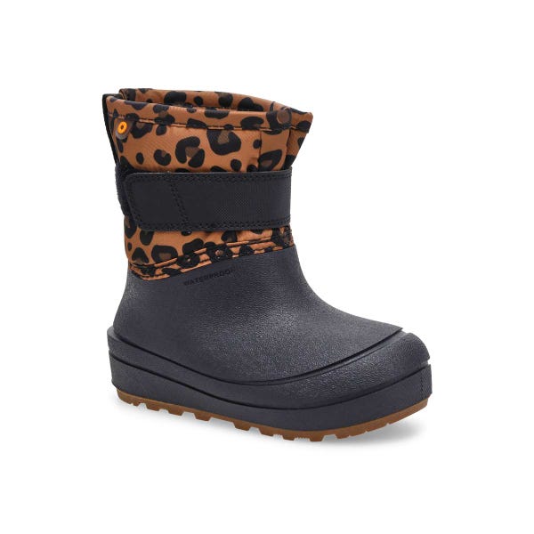 Infants'  Baby Snow Shell Leopard Waterproof Winter Boot -  Black/Multi
