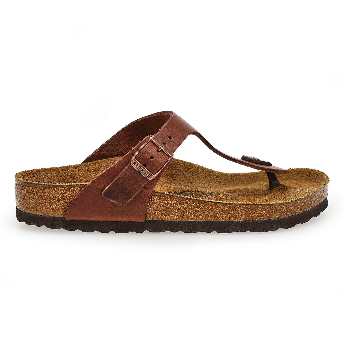Women's Gizeh Oiled Leather Thong Sandal - Habana