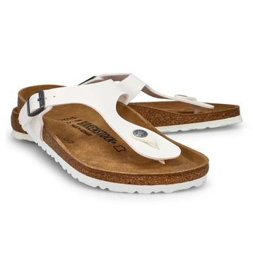 Tongs GIZEH BIRKO-FLOR, blanc, femmes