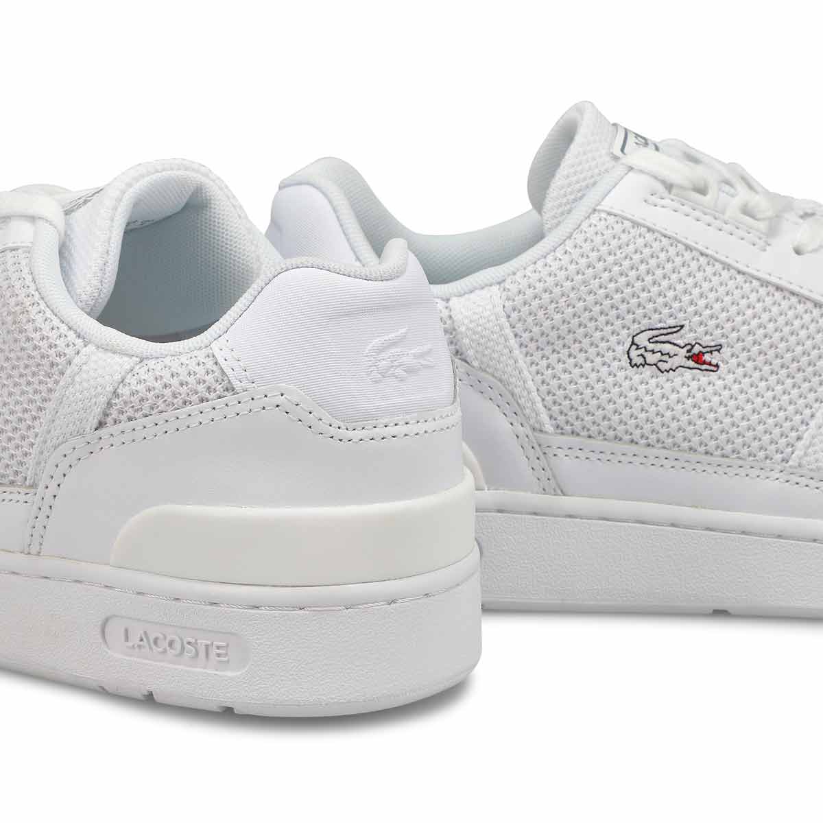 Baskets mode en cuir à lacets T-CLIP LEATHER, blanc/blanc cassé, hommes