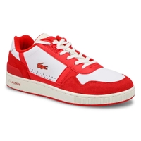 Baskets de mode en cuir T-CLIP LEATHER, blanc/rouge, hommes