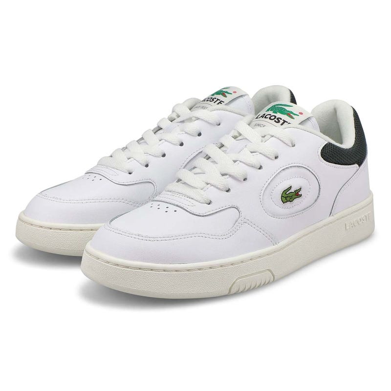 Women's Lineset Leather Lace Up Sneaker - White/Dark Green