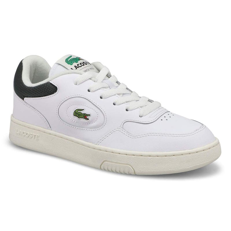 Women's Lineset Leather Lace Up Sneaker - White/Dark Green