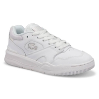 Women's Lineshot Leather Lace Up Fashion Sneaker - White/White