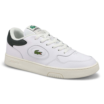 Espad. cuir Lineset, blanc/vert foncé, homme