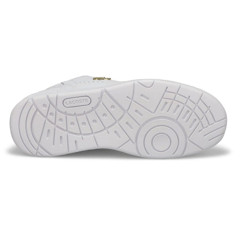 Women's T-Clip Lace Up Fashion Sneaker - White/Gold