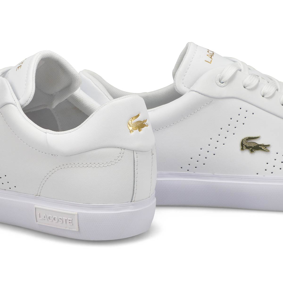 Women's Powercourt 2.0 Leather Sneaker - White/Gold