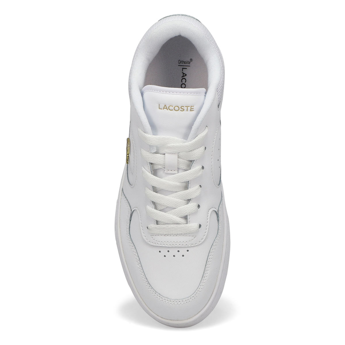 Basket de mode à lacets LINESET, blanc/or, femmes
