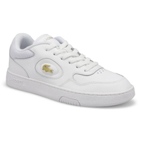 Basket de mode à lacets LINESET, blanc/or, femmes