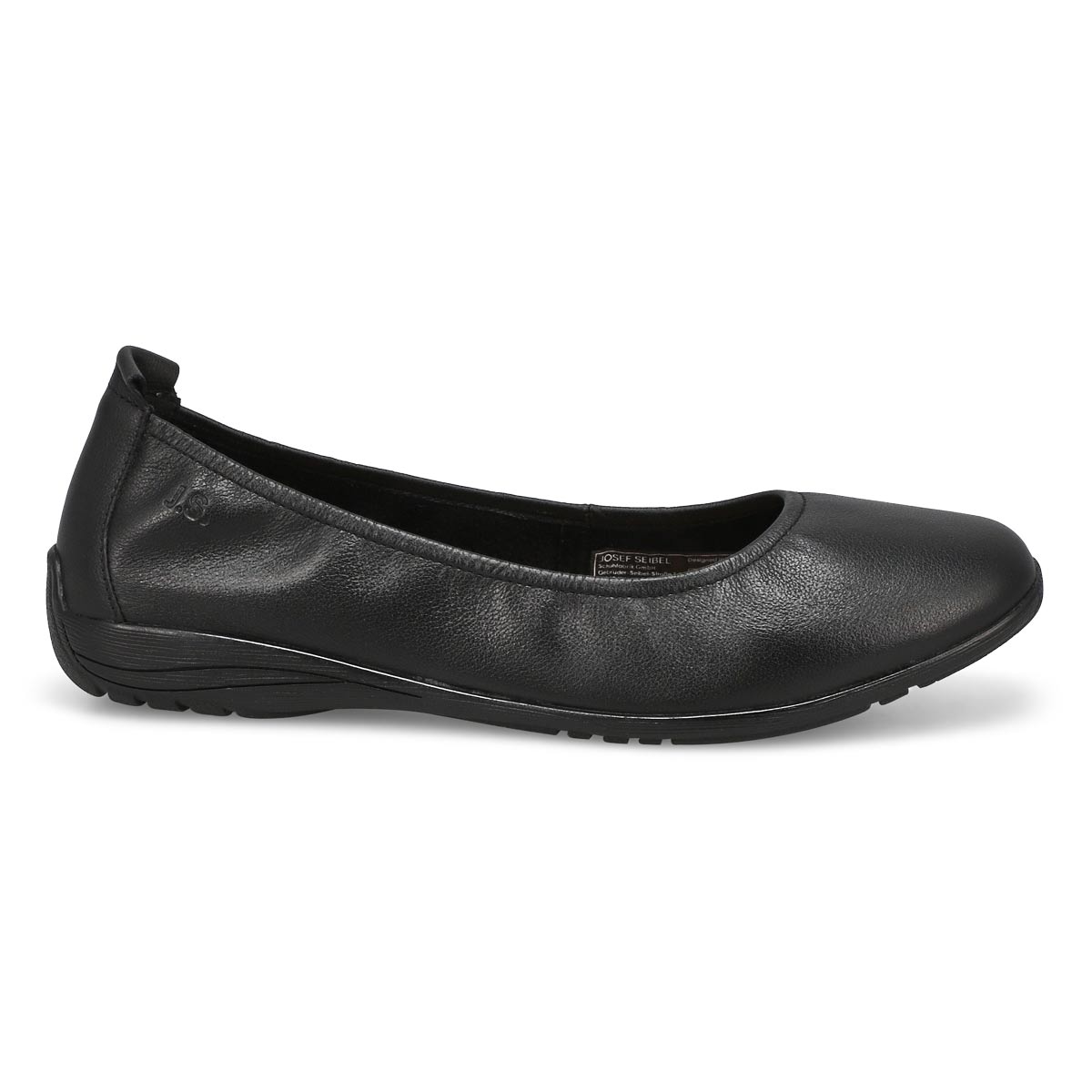 Women's Fenja 01 Leather Ballerina Flat - Black/Black