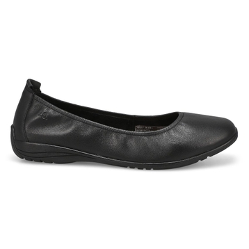 Women's Fenja 01 Leather Ballerina Flat - Black/Bl