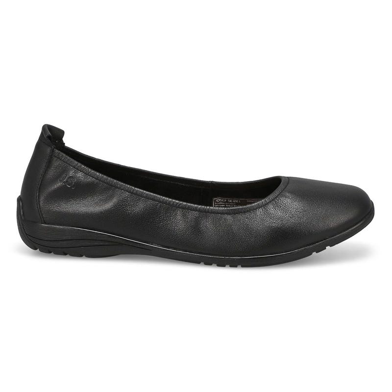 Ballerine en cuir FENJA 01, noir/noir, femmes