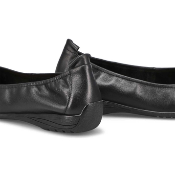Women's Fenja 01 Leather Ballerina Flat - Black/Bl