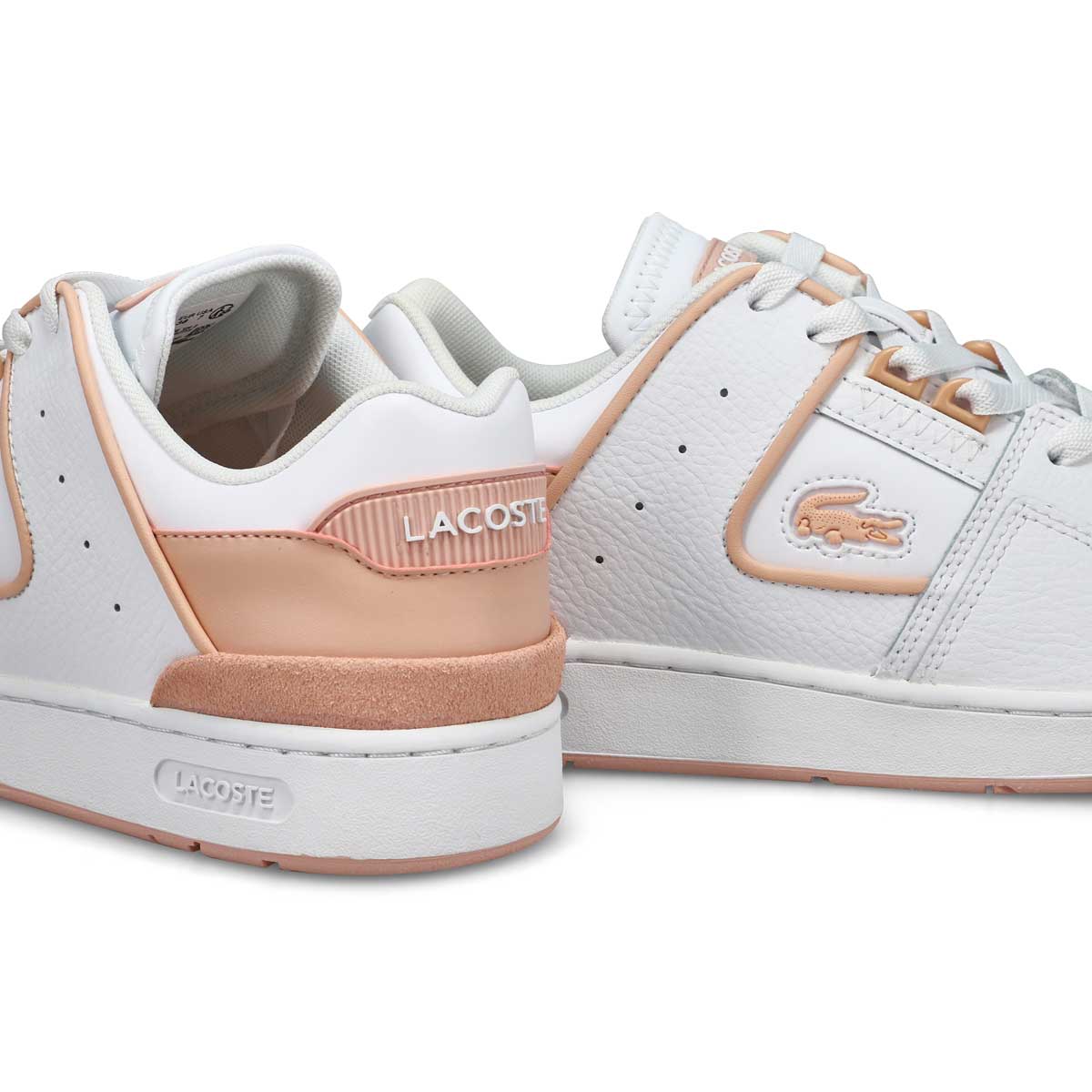 Baskets en cuir COURT CAGE, blanc/rose pâle, femmes
