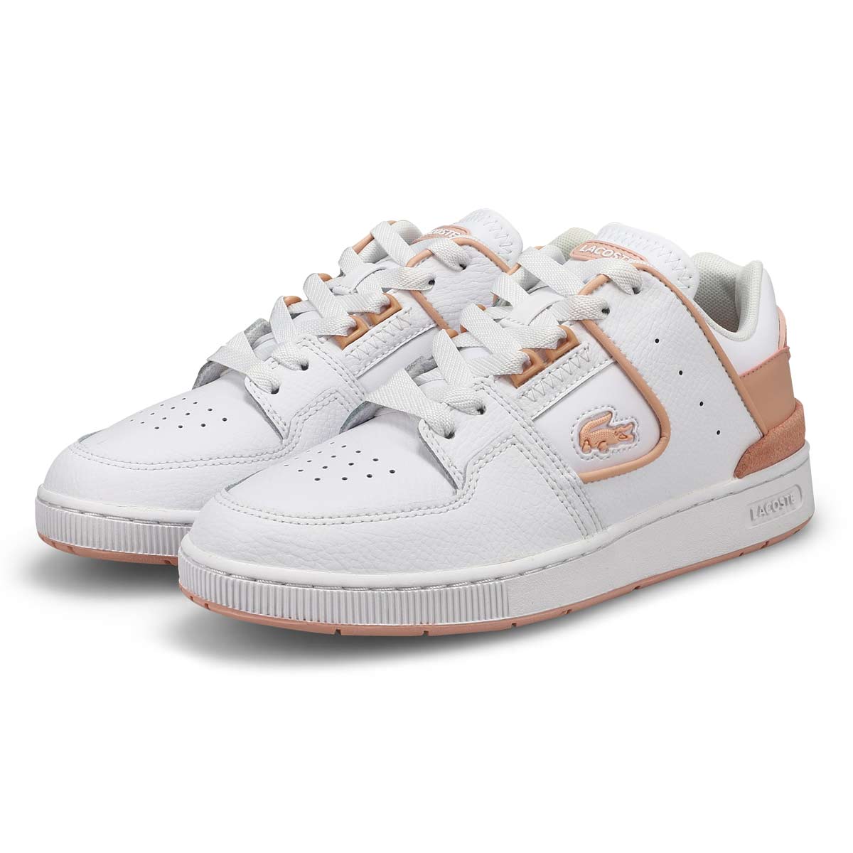 Baskets en cuir COURT CAGE, blanc/rose pâle, femmes