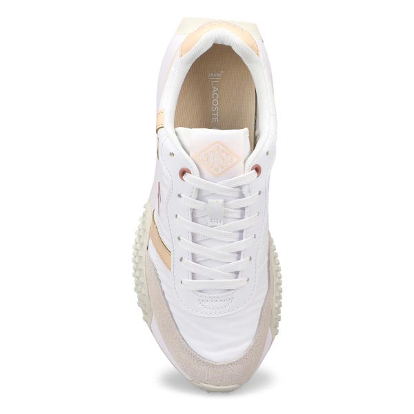 Women's  L-Spin Evo Leather Sneaker - White/Light Pink
