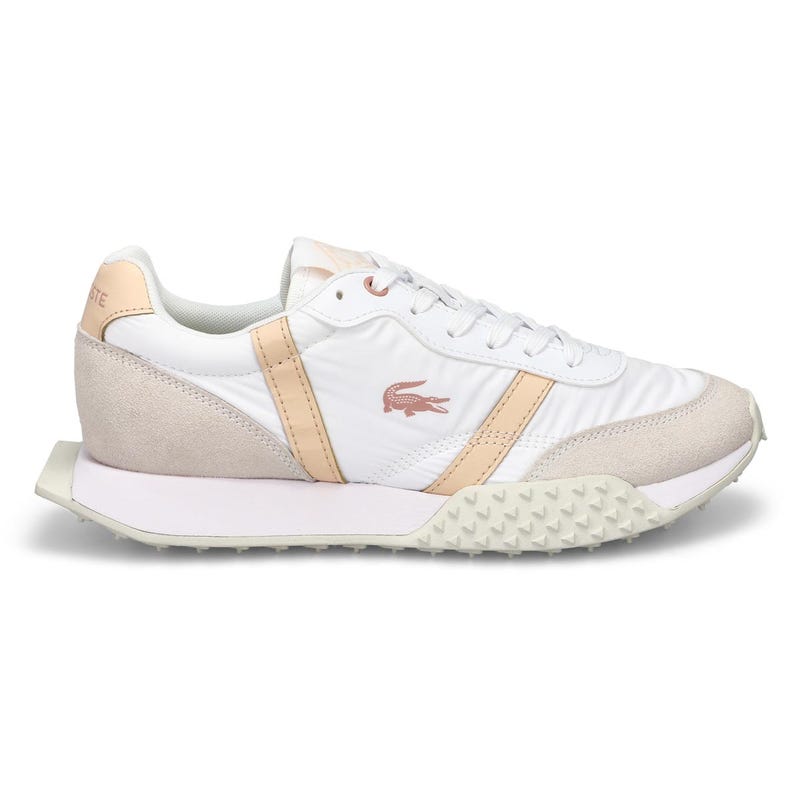Women's  L-Spin Evo Leather Sneaker - White/Light Pink