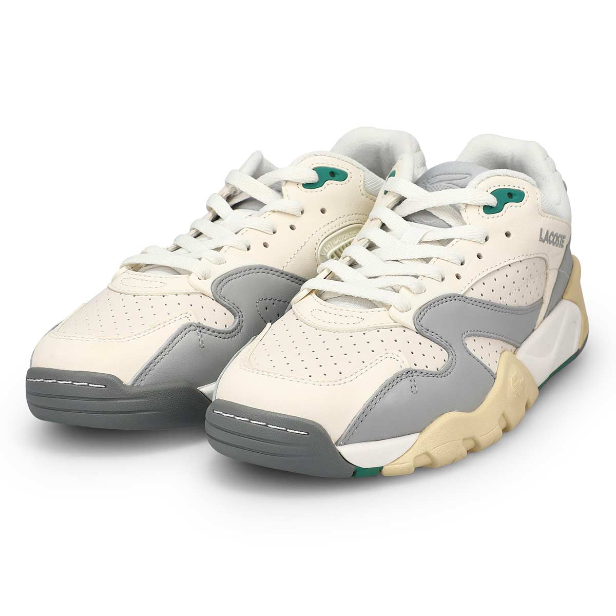 Men's Game Trainer Lace Up Fashion Sneaker - Off White/Grey