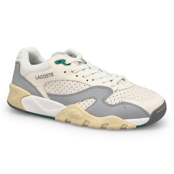 Men's Game Trainer Lace Up Fashion Sneaker - Off White/Grey