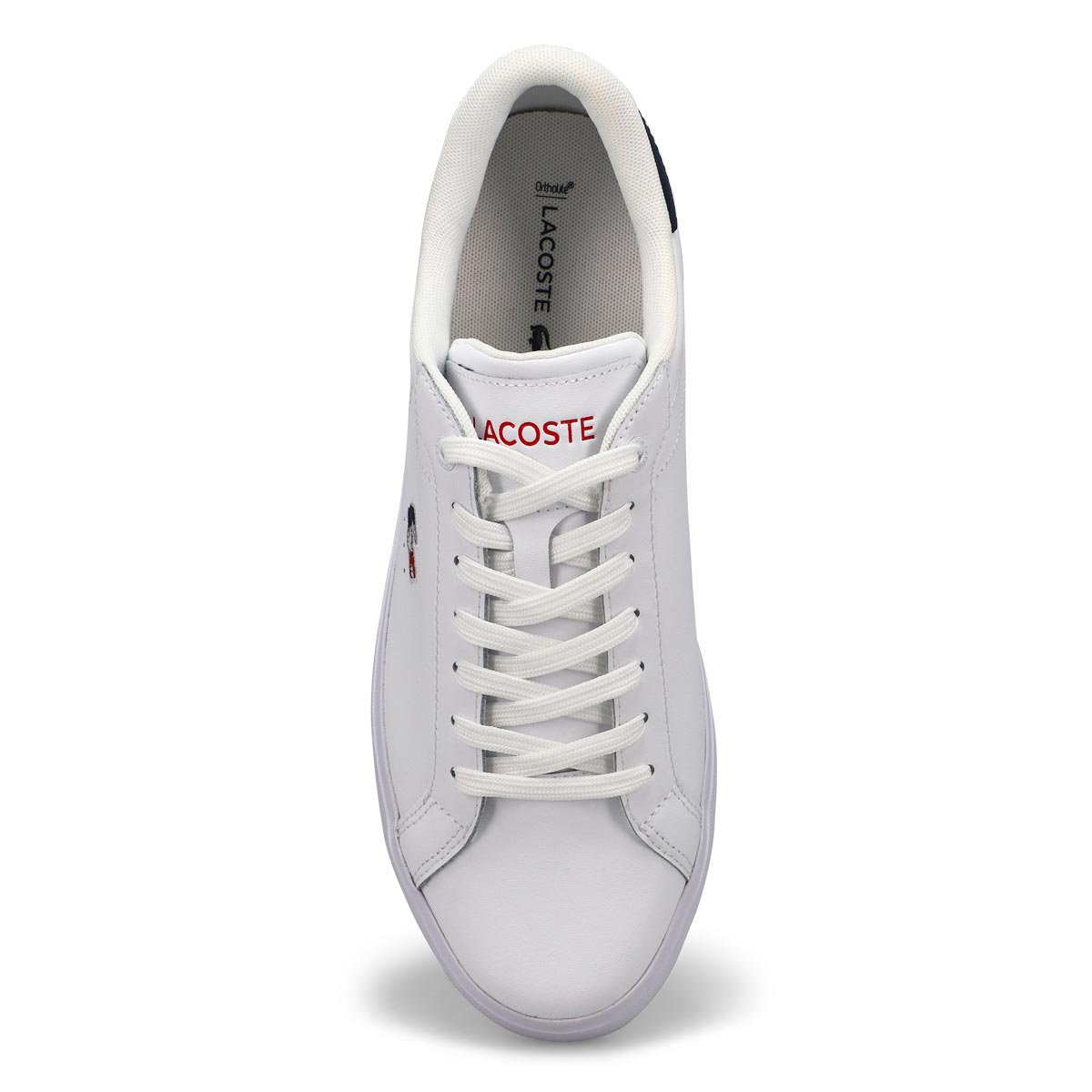 Men's Powercourt Lace Up Fashion Sneaker - White/Navy/Red