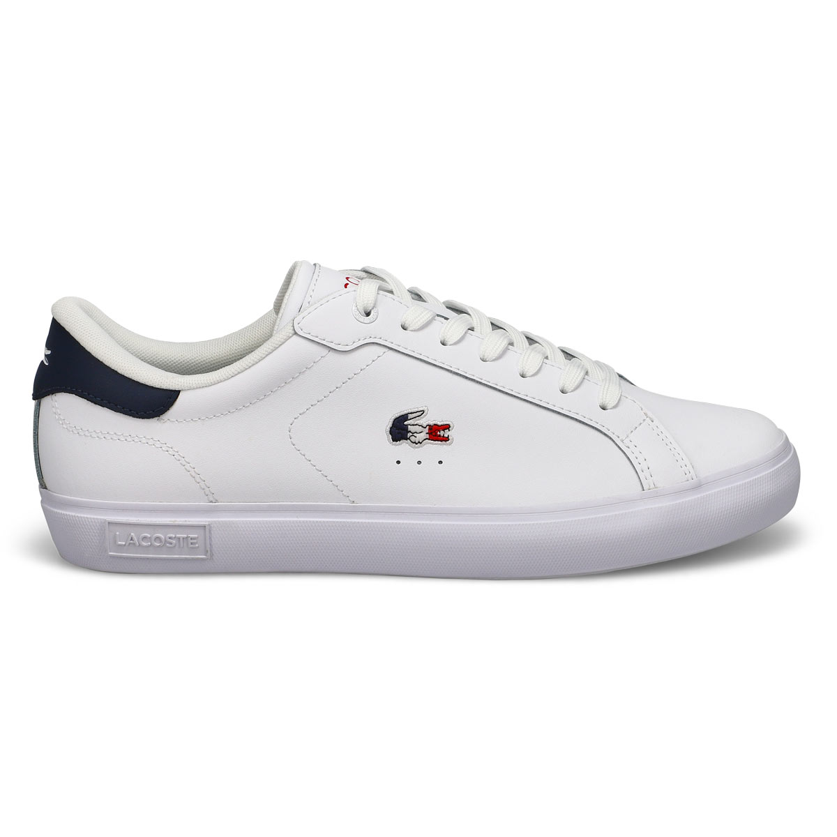 Men's Powercourt Lace Up Fashion Sneaker - White/Navy/Red