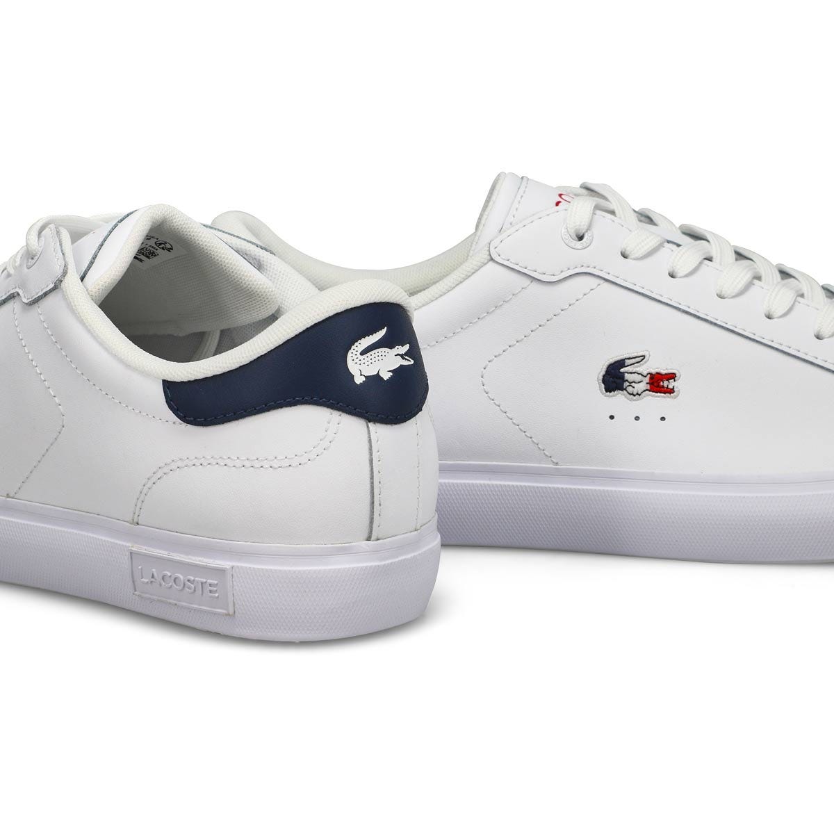 Men's Powercourt Lace Up Fashion Sneaker - White/Navy/Red