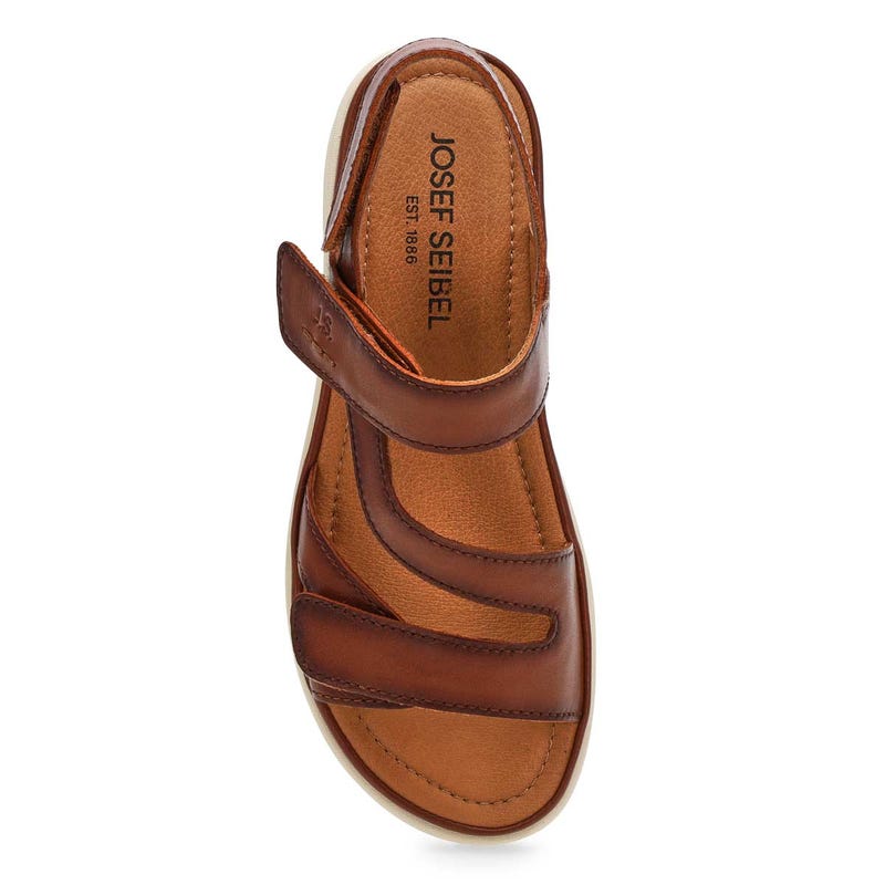Sandale à talon compensé SEVRAN 05, cognac, femmes