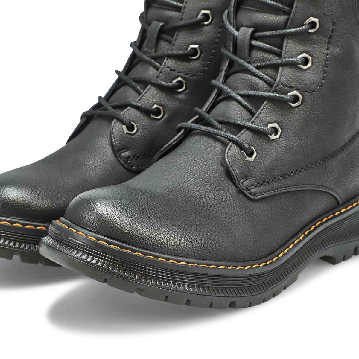 Women's Peyton 01 Waterproof Combat Boot - Black