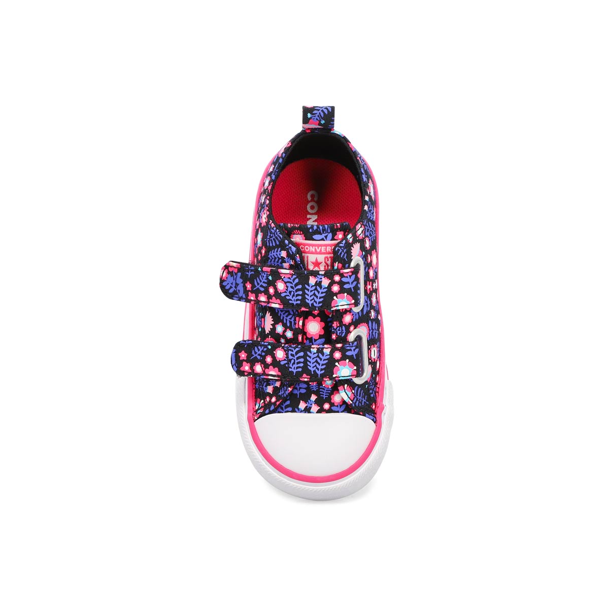 Infants' Chuck Taylor All Star 2V Flower Power Sneaker - Black/Pink
