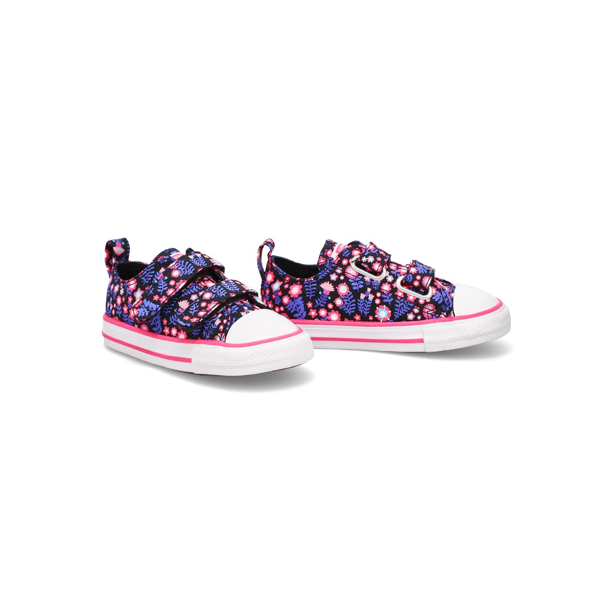 Infants' Chuck Taylor All Star 2V Flower Power Sneaker - Black/Pink