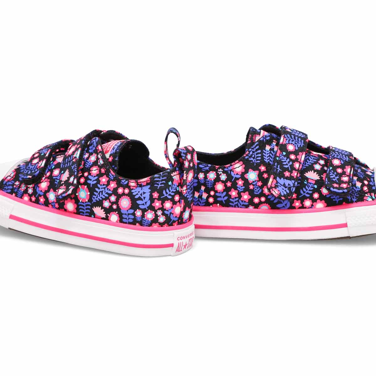 Infants' Chuck Taylor All Star 2V Flower Power Sneaker - Black/Pink