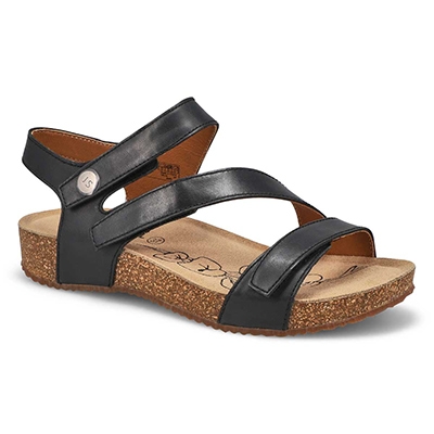 Lds Tonga 25 Casual Leather Sandal - Black