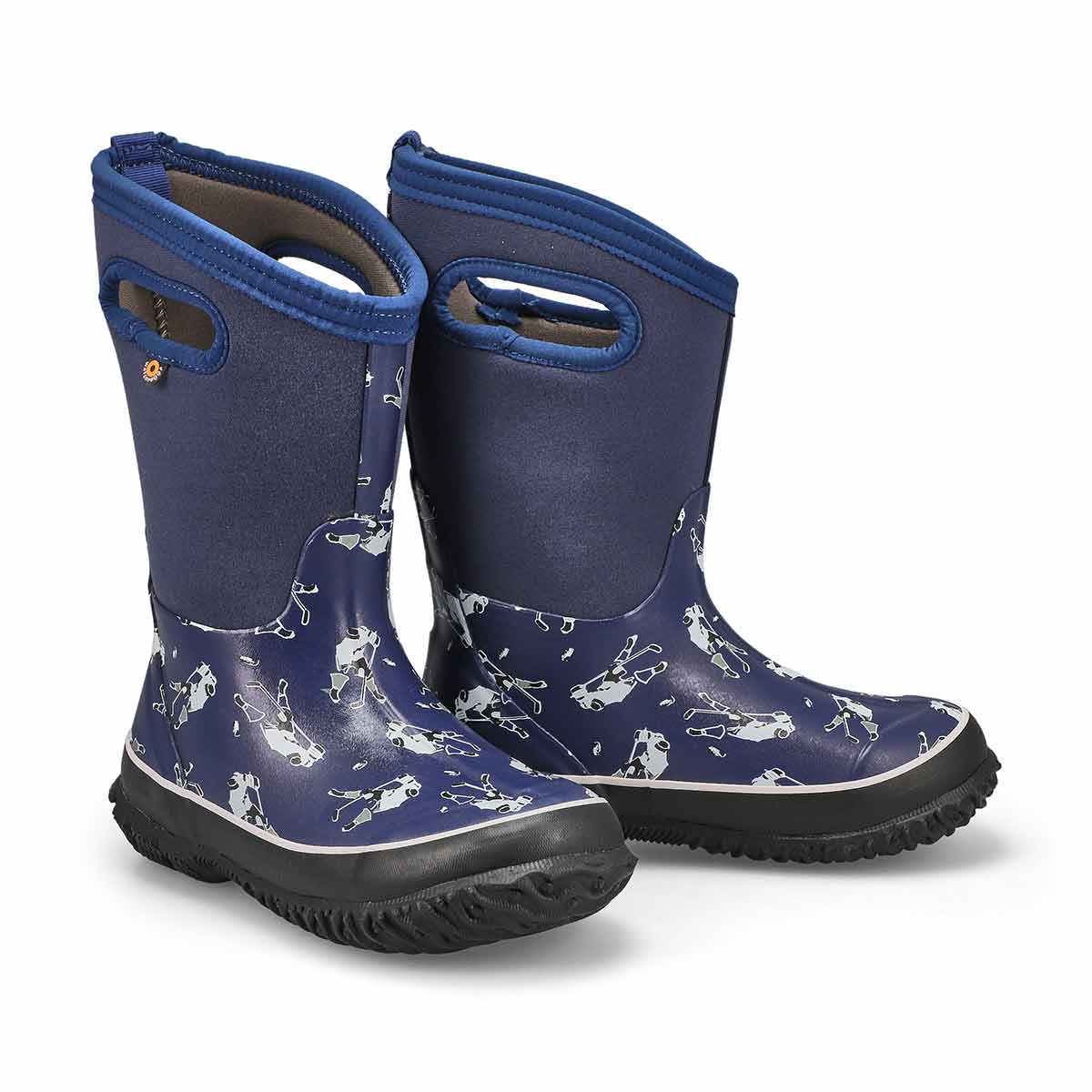 Boy's Classic Hockey Waterproof Boot - Blue Multi