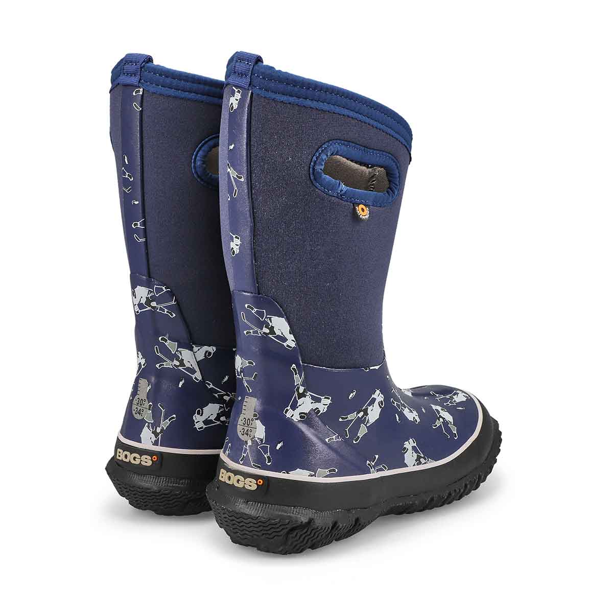 Botte imp. CLASSIC HOCKEY, bleu/multi, garçons