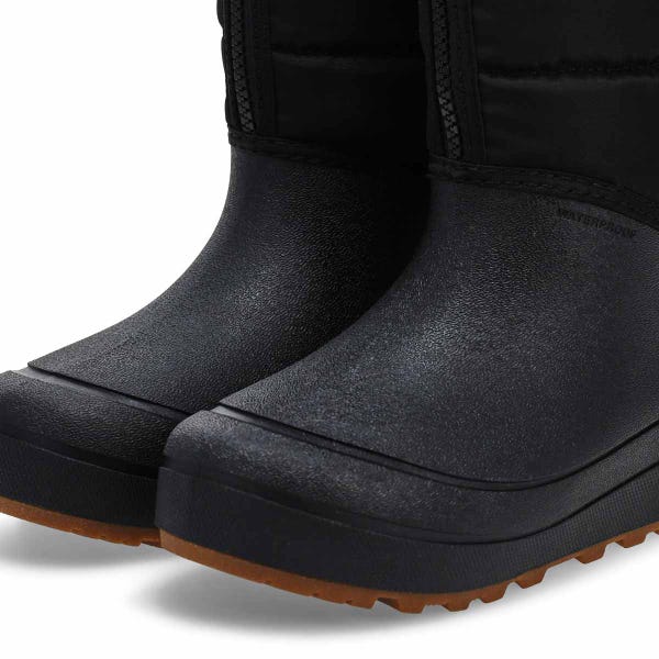Kids'  Snow Shell Zip Waterproof Winter Boot - Black