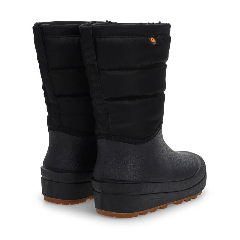 Kids'  Snow Shell Zip Waterproof Winter Boot - Black