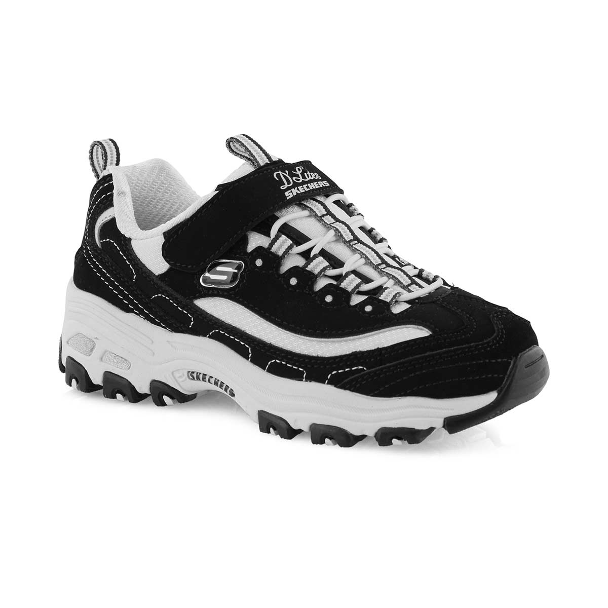 skechers d lite black and white