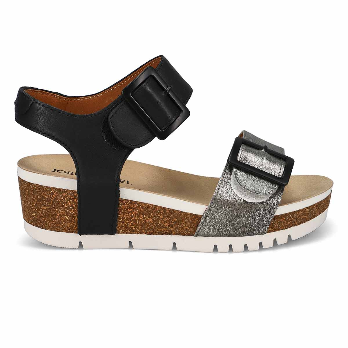 Women's  Quinn 02 Leather Wedge Sandal - Basalt Kombi