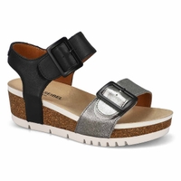 Women's  Quinn 02 Leather Wedge Sandal - Basalt Kombi