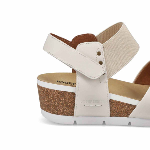 Women's Quinn 09 Casual Leather Sandal - Creme/Multi