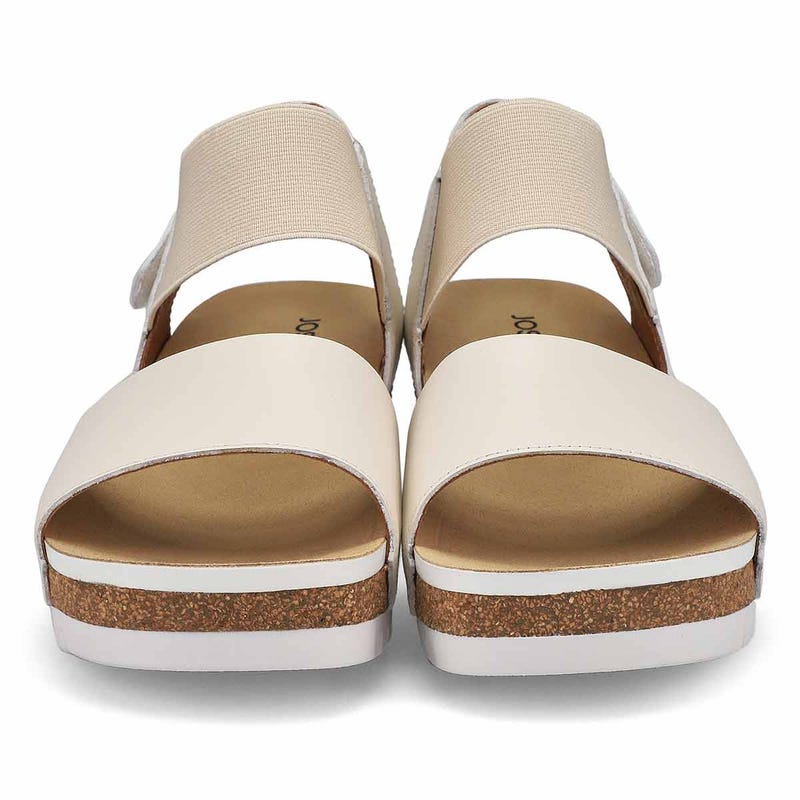 Women's Quinn 09 Casual Leather Sandal - Creme/Multi