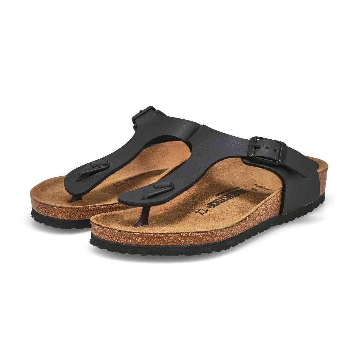 Girls' Gizeh Birko-Flor Narrow Sandal - Black