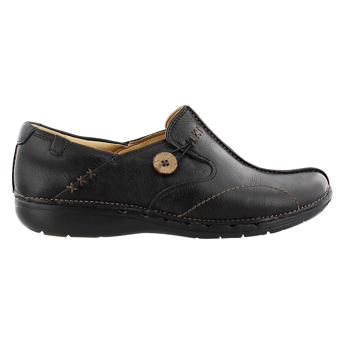 clarks un loop black shoes