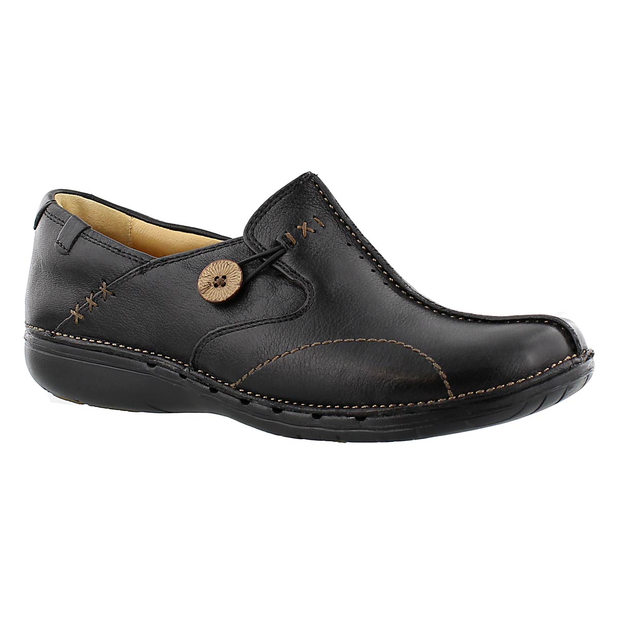 clarks un loop black shoes