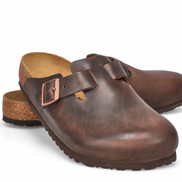 Men's Boston Oiled Leather Casual Clog - Habana