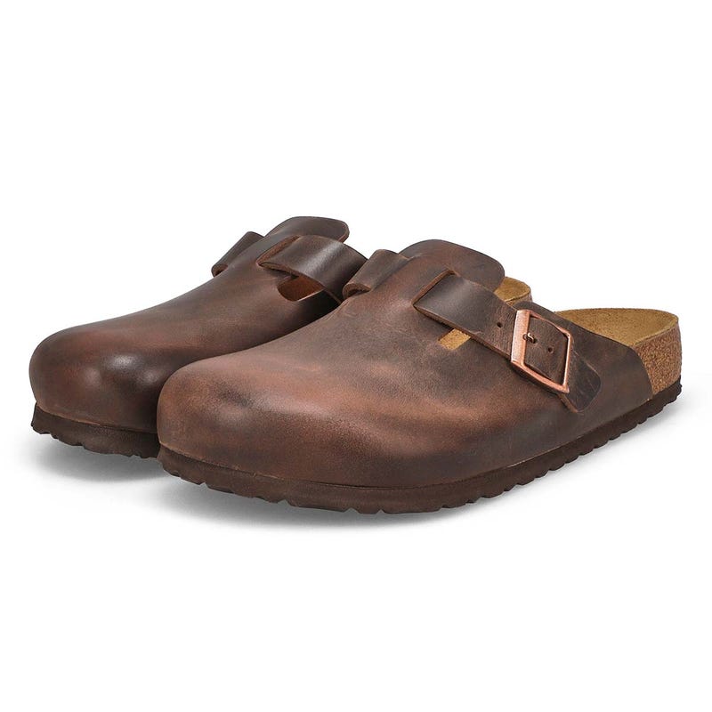 Men's Boston Oiled Leather Casual Clog - Habana