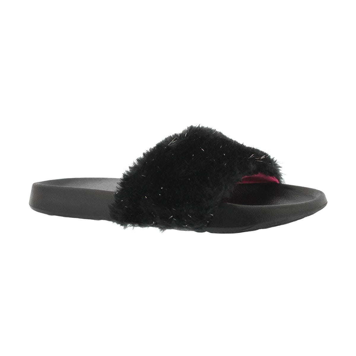 skechers fur slides
