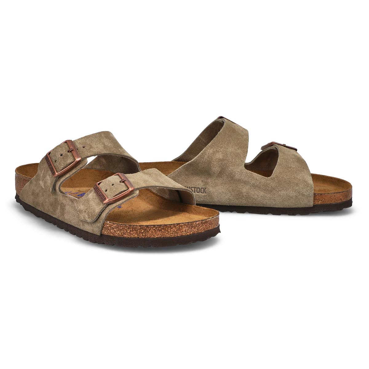 Women's  Arizona Soft Footbed 2 Strap Sandal - Taupe