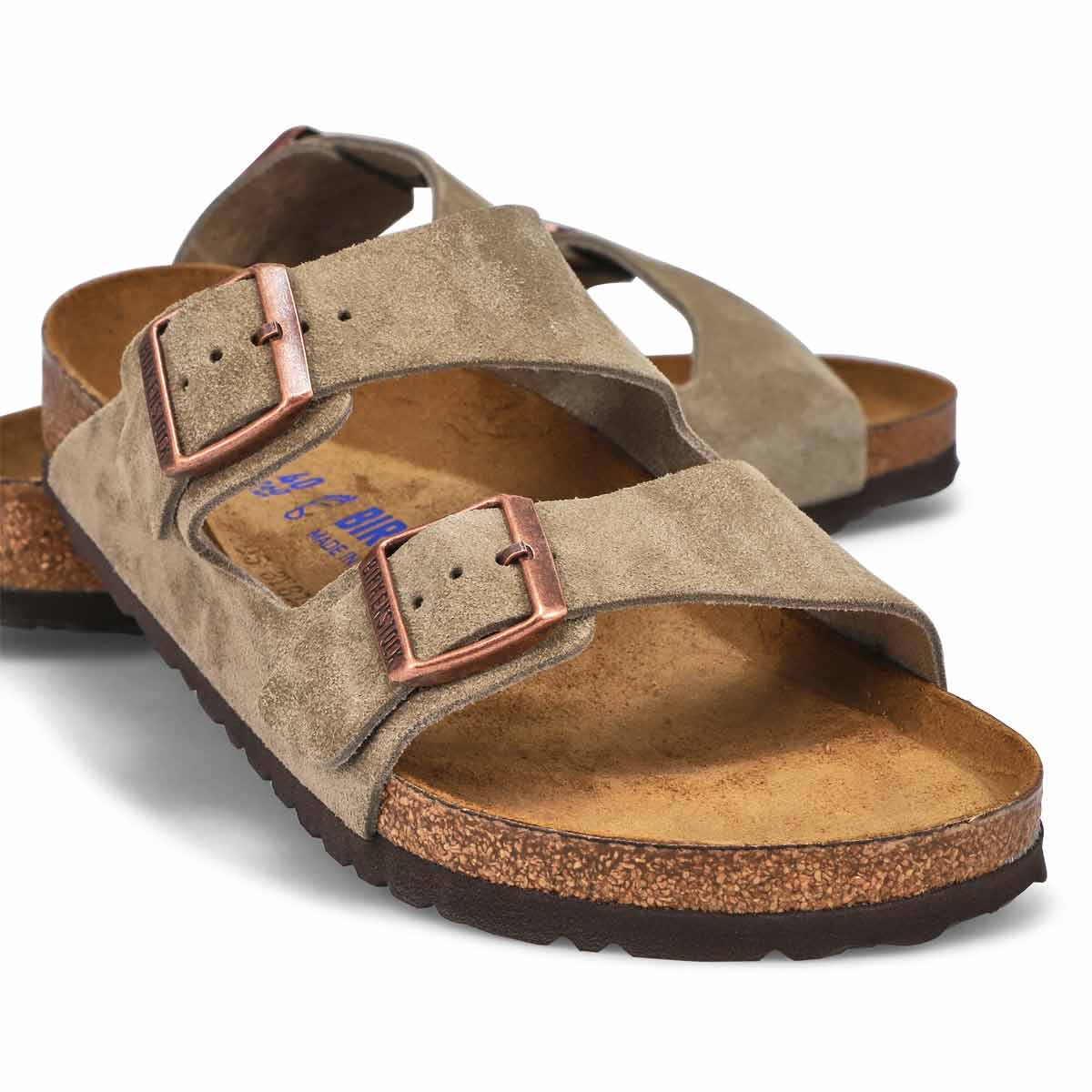 Women's  Arizona Soft Footbed 2 Strap Sandal - Taupe